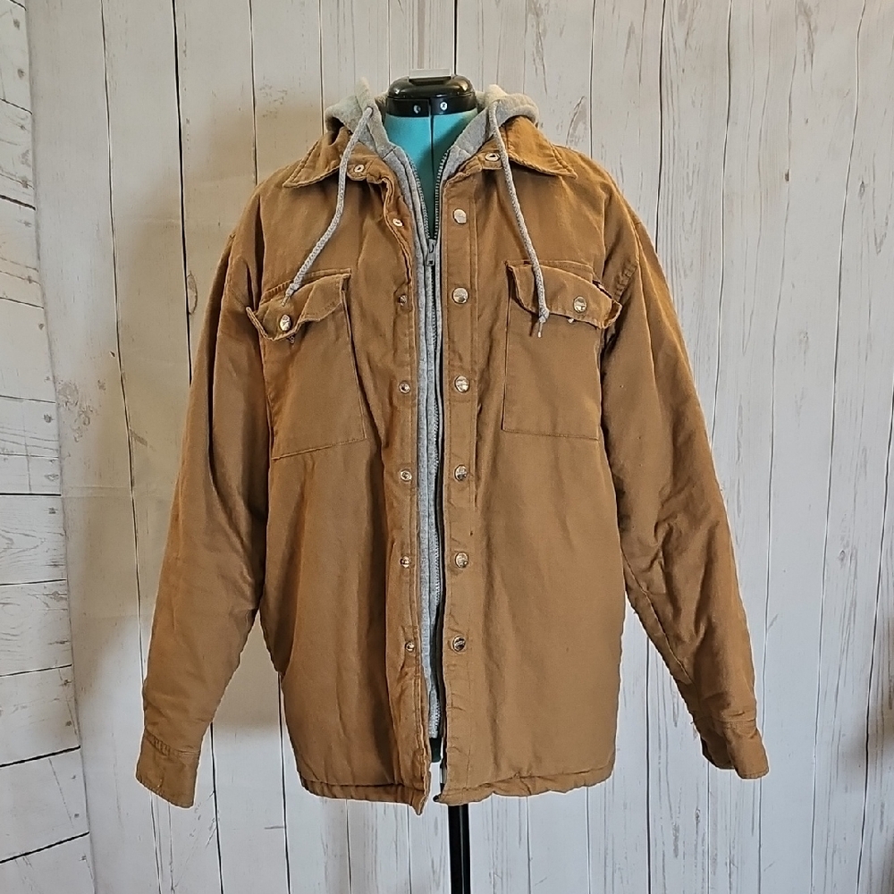 Dickies Brown Hooded Shirt Jacket
